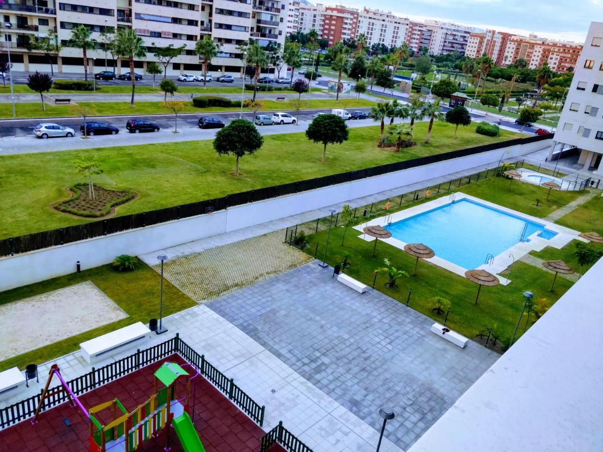 Apartamento Ático con Piscina y Vistas al Mar Parque Litoral Málaga Exterior foto