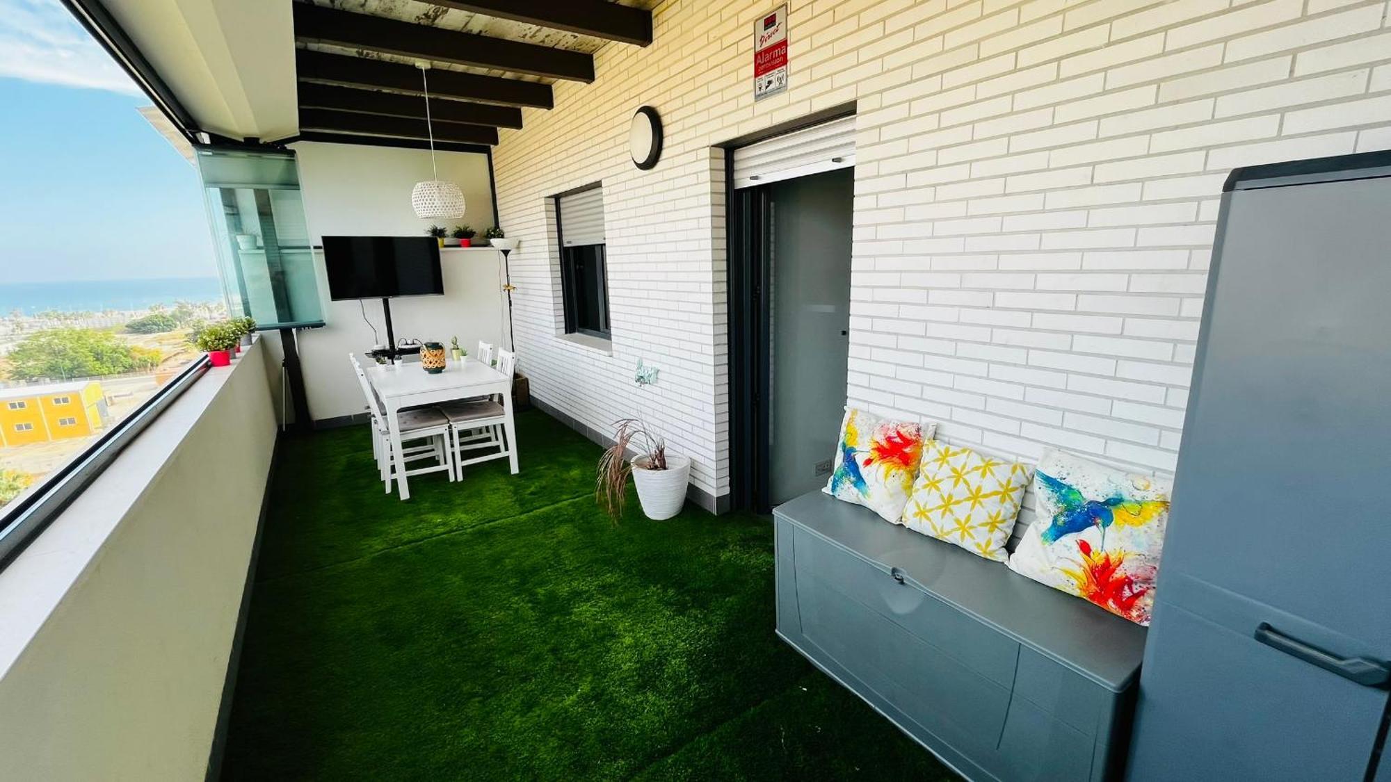 Apartamento Ático con Piscina y Vistas al Mar Parque Litoral Málaga Exterior foto