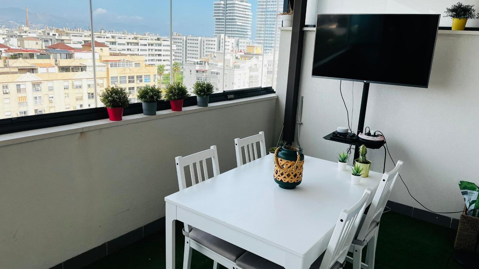 Apartamento Ático con Piscina y Vistas al Mar Parque Litoral Málaga Exterior foto